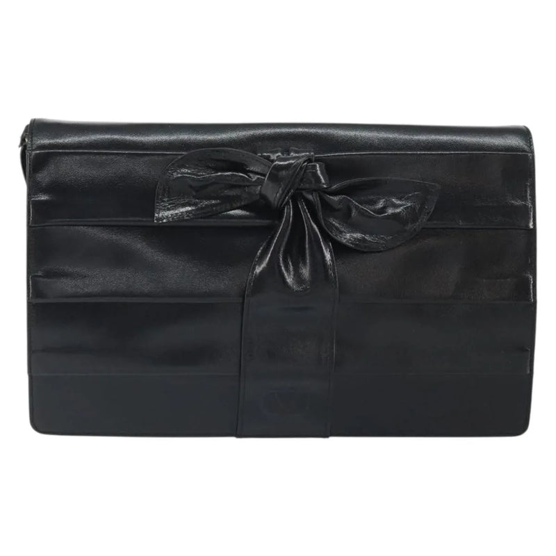 Valentino Garavani Bow Leather Black Bag