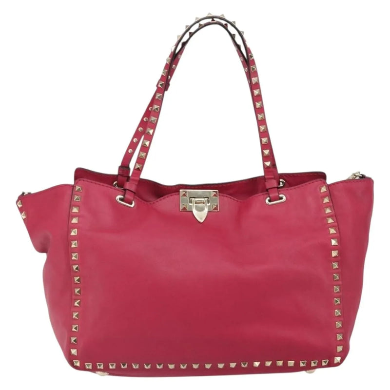 Valentino Garavani Rockstud Tote Soft Leather Pink Bag