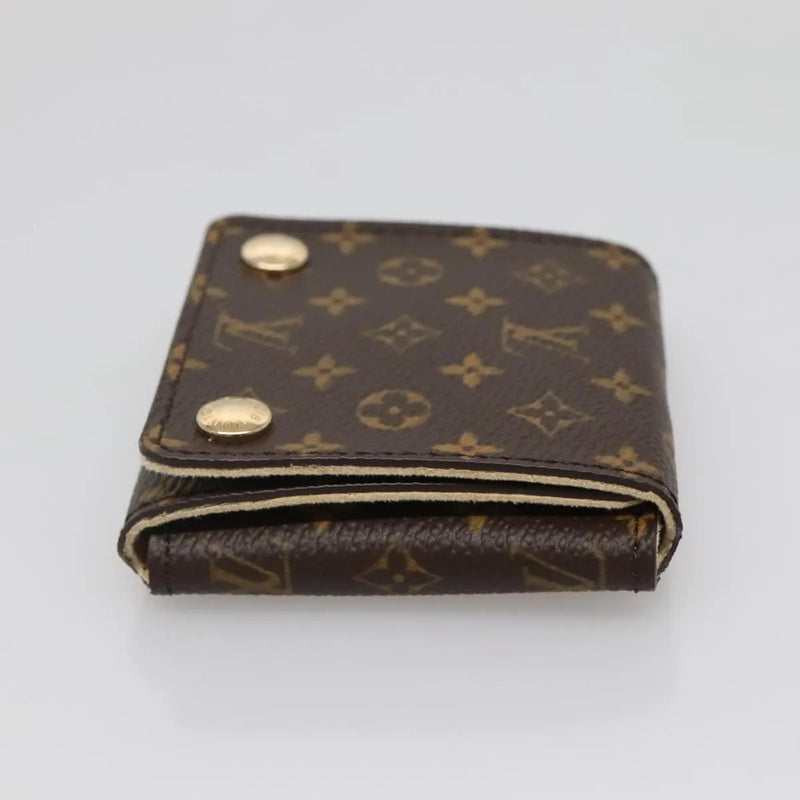 Louis Vuitton Case Jewelry Box Canvas Brown Accessory