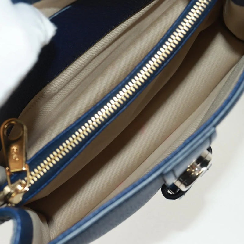 Chloe Aby Day Leather Blue Bag