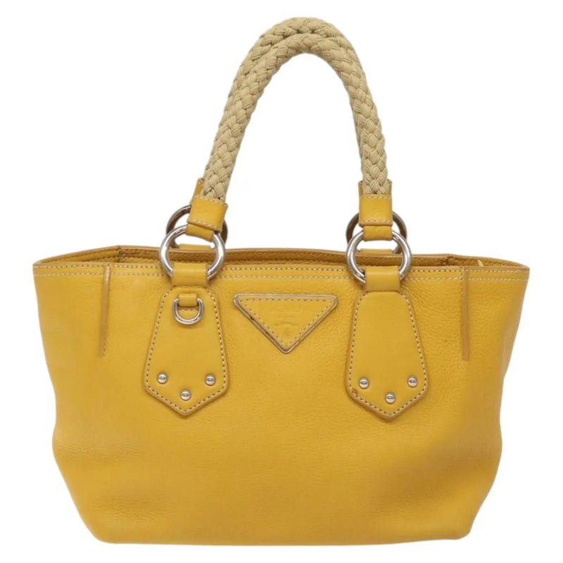 Prada Vintage Leather Yellow Bag