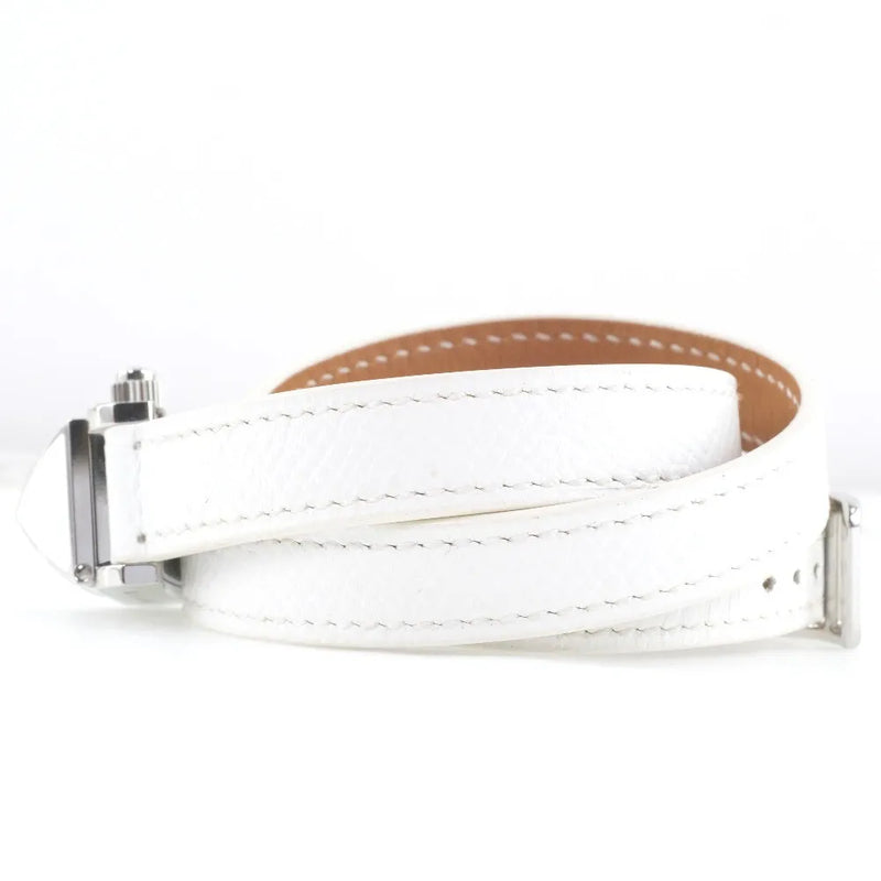 Hermes Medor Rock Quartz Lacquered Steel And Leather Watch