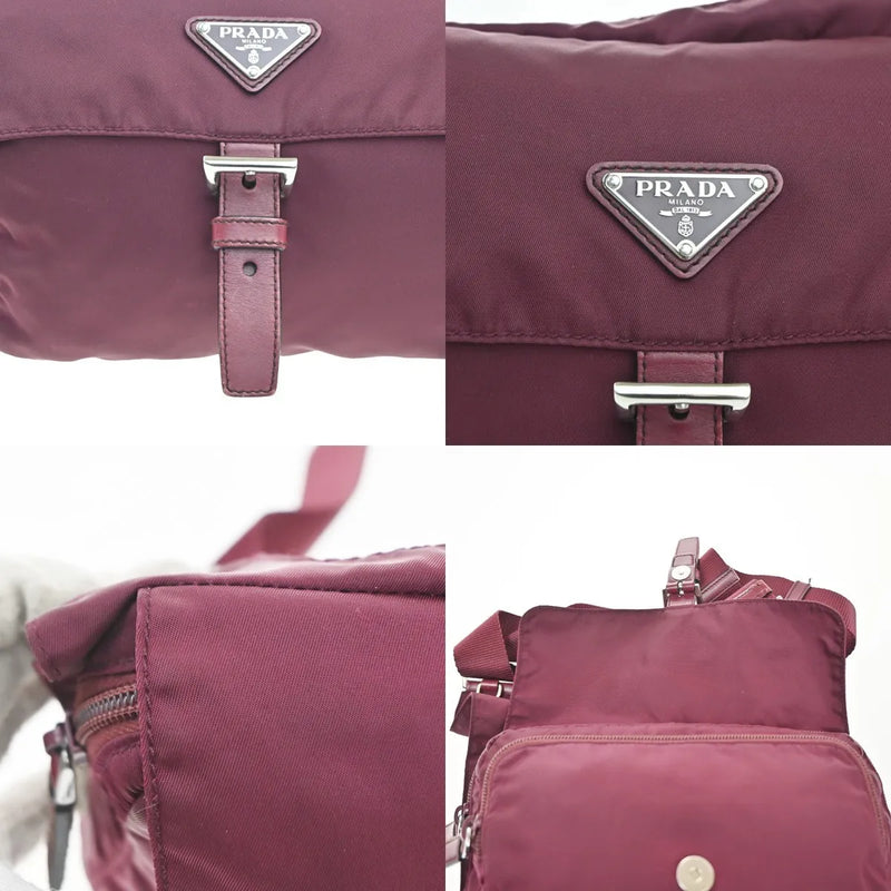 Prada Messenger Printed Tessuto Red Nylon Bag