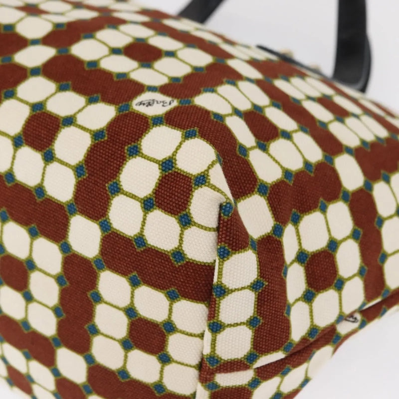 Bally Vintage Canvas Brown Bag