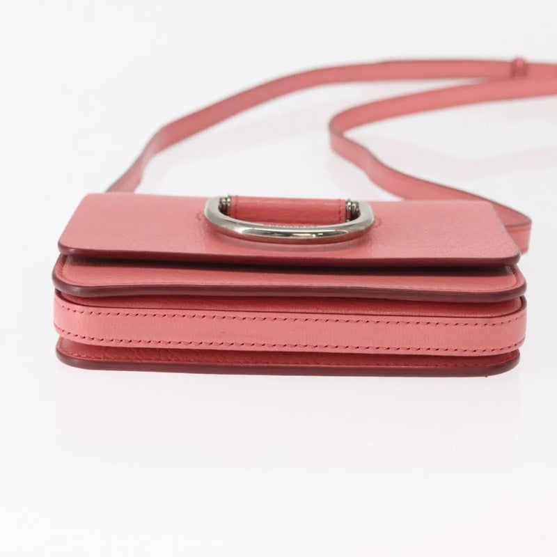 Burberry D-Ring Shoulder Leather Pink Bag