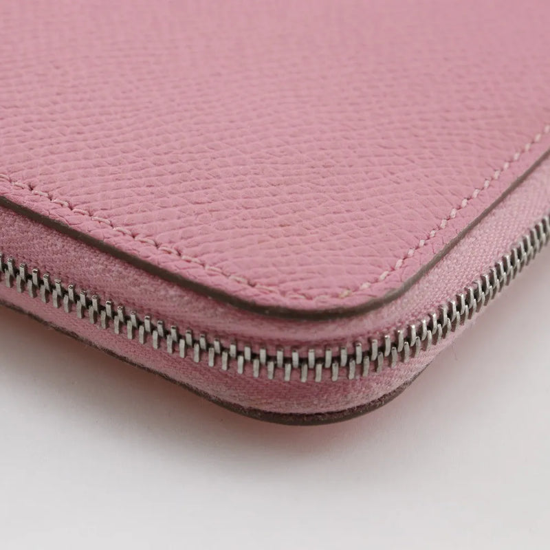 Hermes Azap Zip Around Epsom Pink Leather Accessory