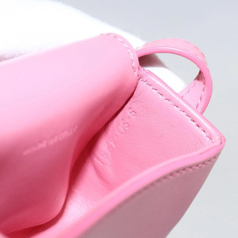 Celine Triomphe Shoulder Smooth Calfskin Pink Leather Bag