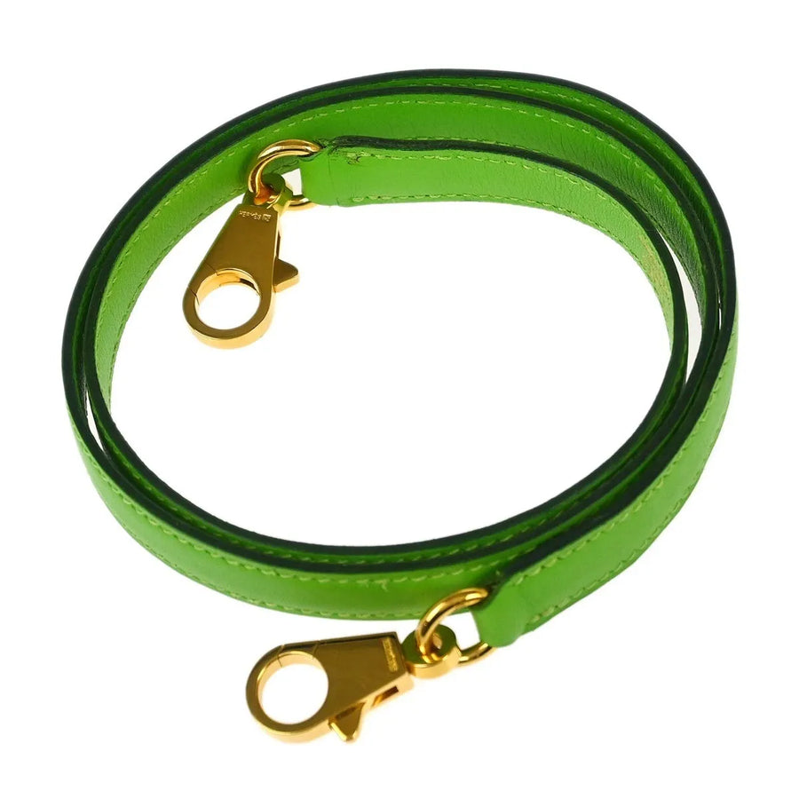 Hermes Kelly Shoulder Strap Leather Green Accessory