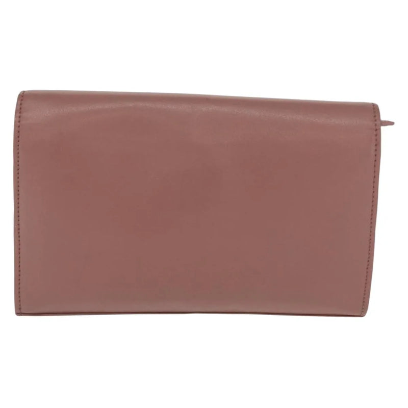 Fendi F Is Wallet On Chain Leather Pink Bag