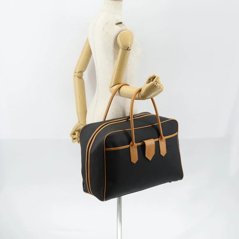 Saint Laurent Vintage Boston Pvc Leather Black Bag