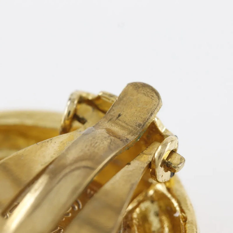 Chanel Vintage Cc Clip-On Metal Gold Gold_plated Jewelry