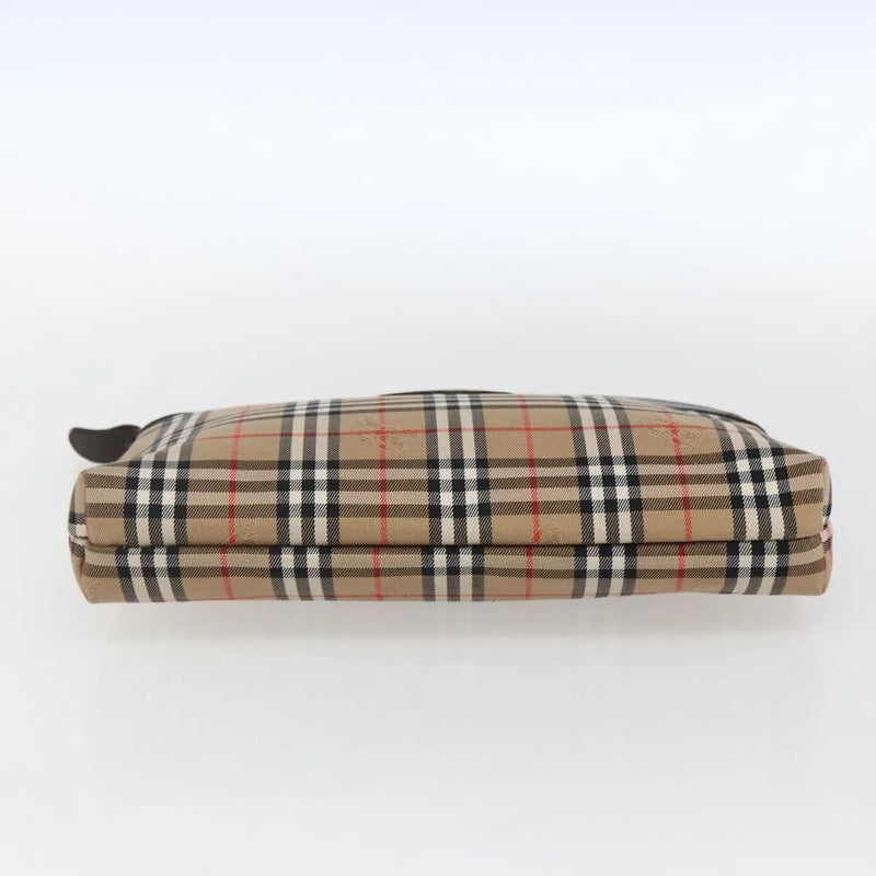 Burberry Nova Check Pochette Canvas Beige Bag