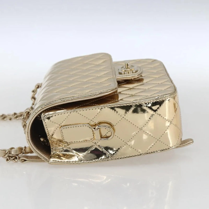 Chanel Hollywood Boulevard Backpack With Star Coin Purse Quilted Metallic Leather Gold Patent_leather Bag
