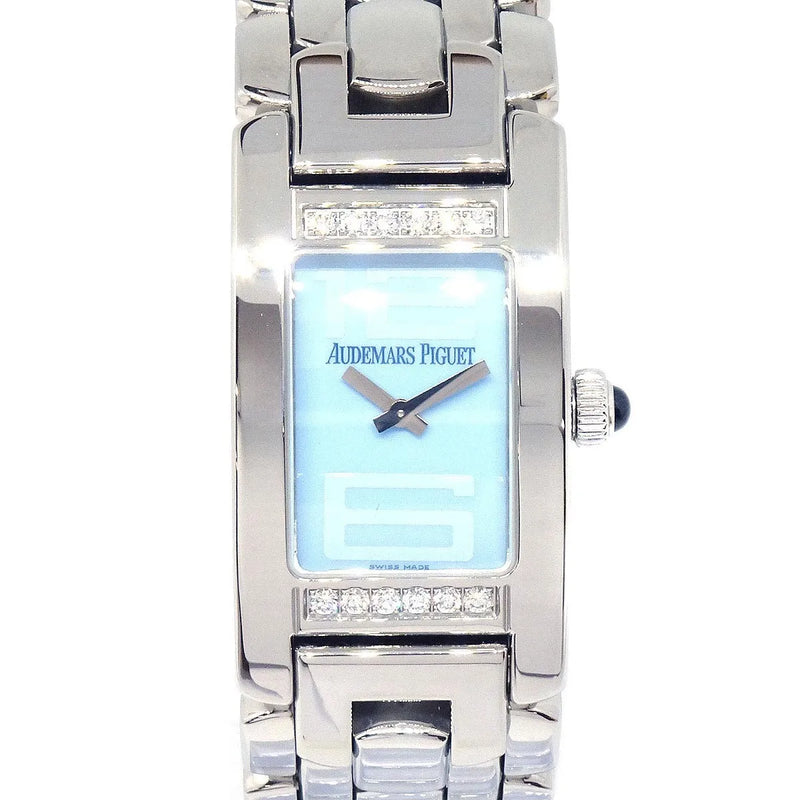 Audemars Piguet Promesse Quartz Yellow Gold And Leather With Diamond Bezel Watch