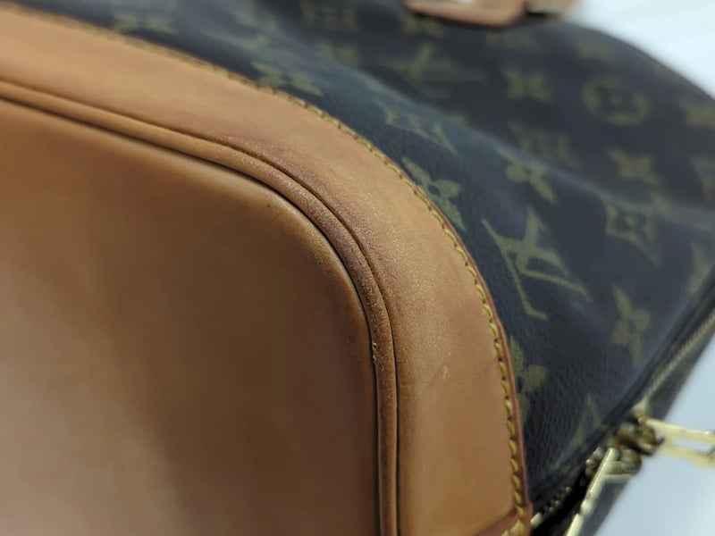 Louis Vuitton Vintage Alma Monogram Canvas Brown Bag