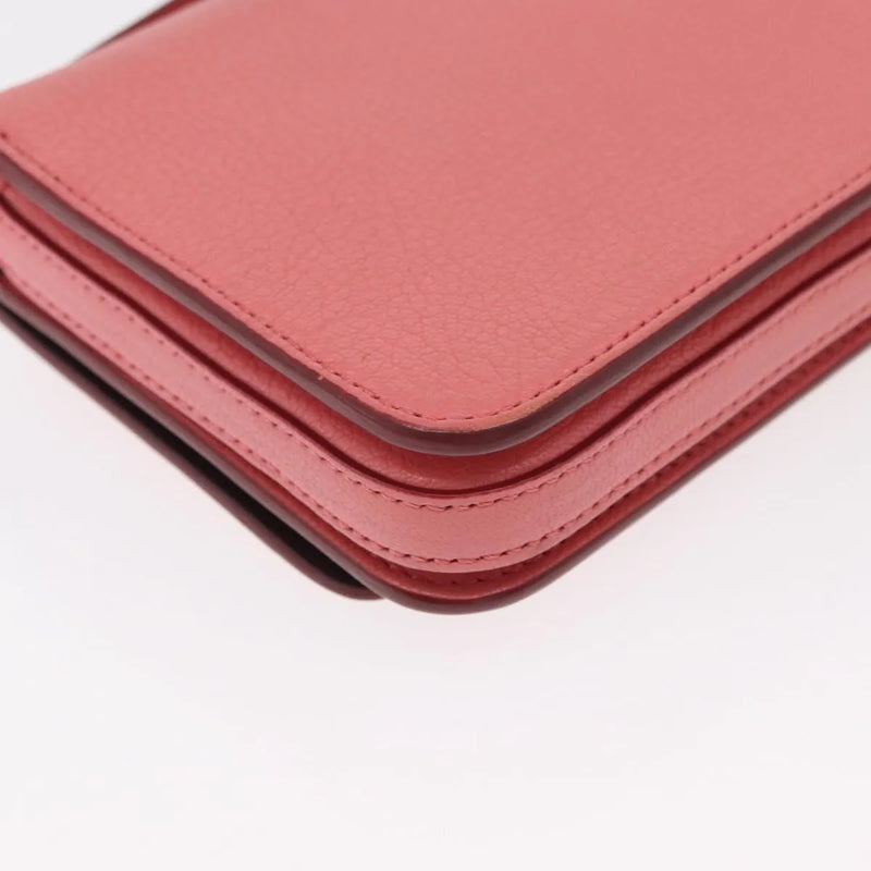 Burberry D-Ring Shoulder Leather Pink Bag