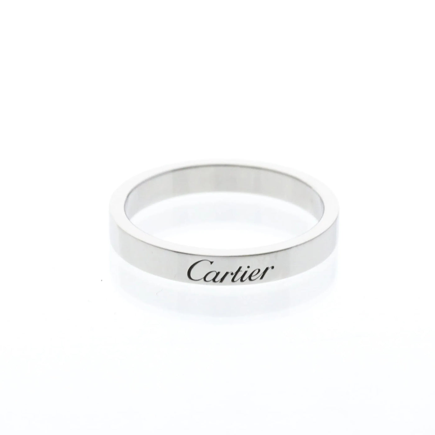 Cartier C De Wedding Band Platinum Silver Jewelry