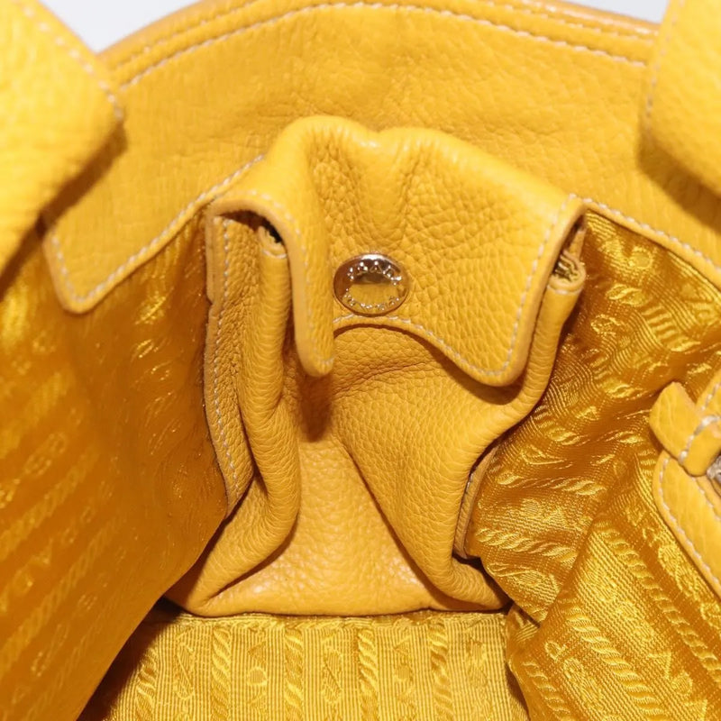 Prada Vintage Leather Yellow Bag