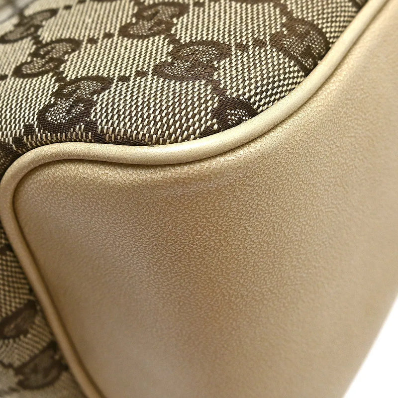 Gucci Miss Gg Tote Canvas With Leather Beige Bag