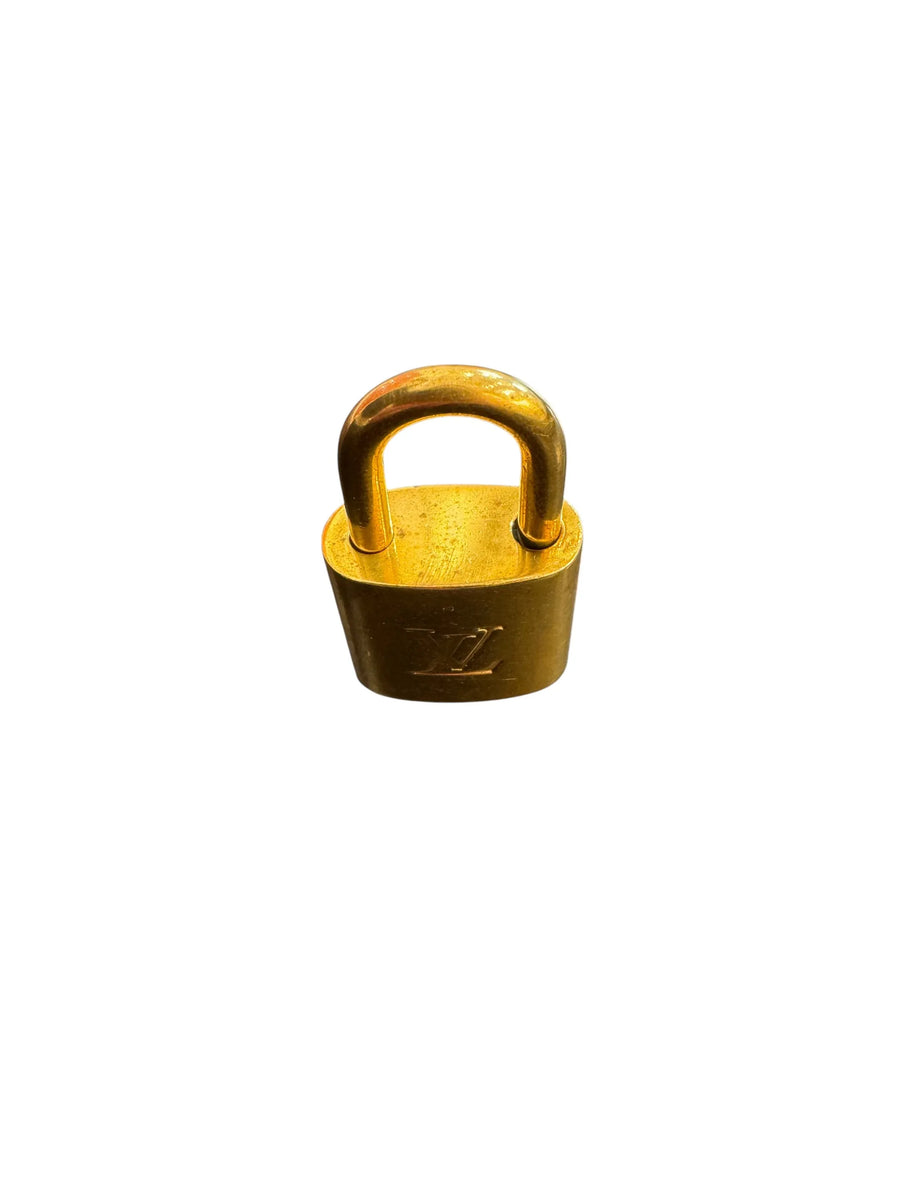 Louis Vuitton Padlock And Key Logo Metal Gold Accessory
