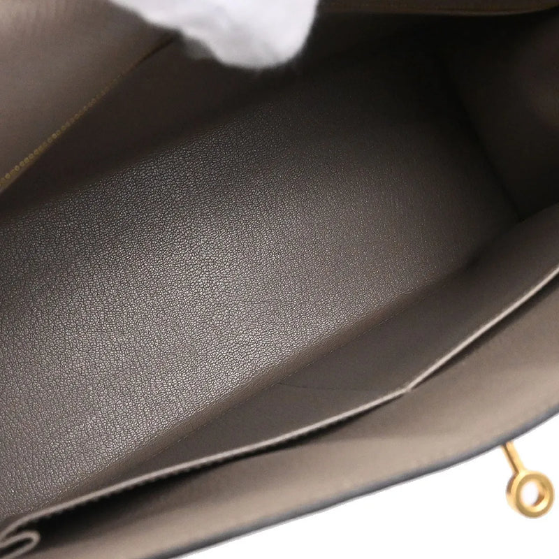 Hermes Kelly Grey Epsom With Gold Hardware Gray Leather Bag