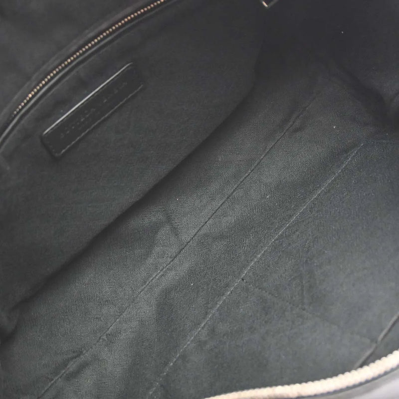 Bottega Veneta Zip Clutch Leather With Intrecciato Snakeskin Detail Black Bag