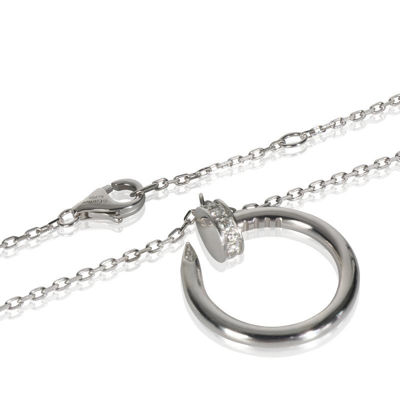 Cartier White Gold Diamond Juste Un Clou Necklace 18k
