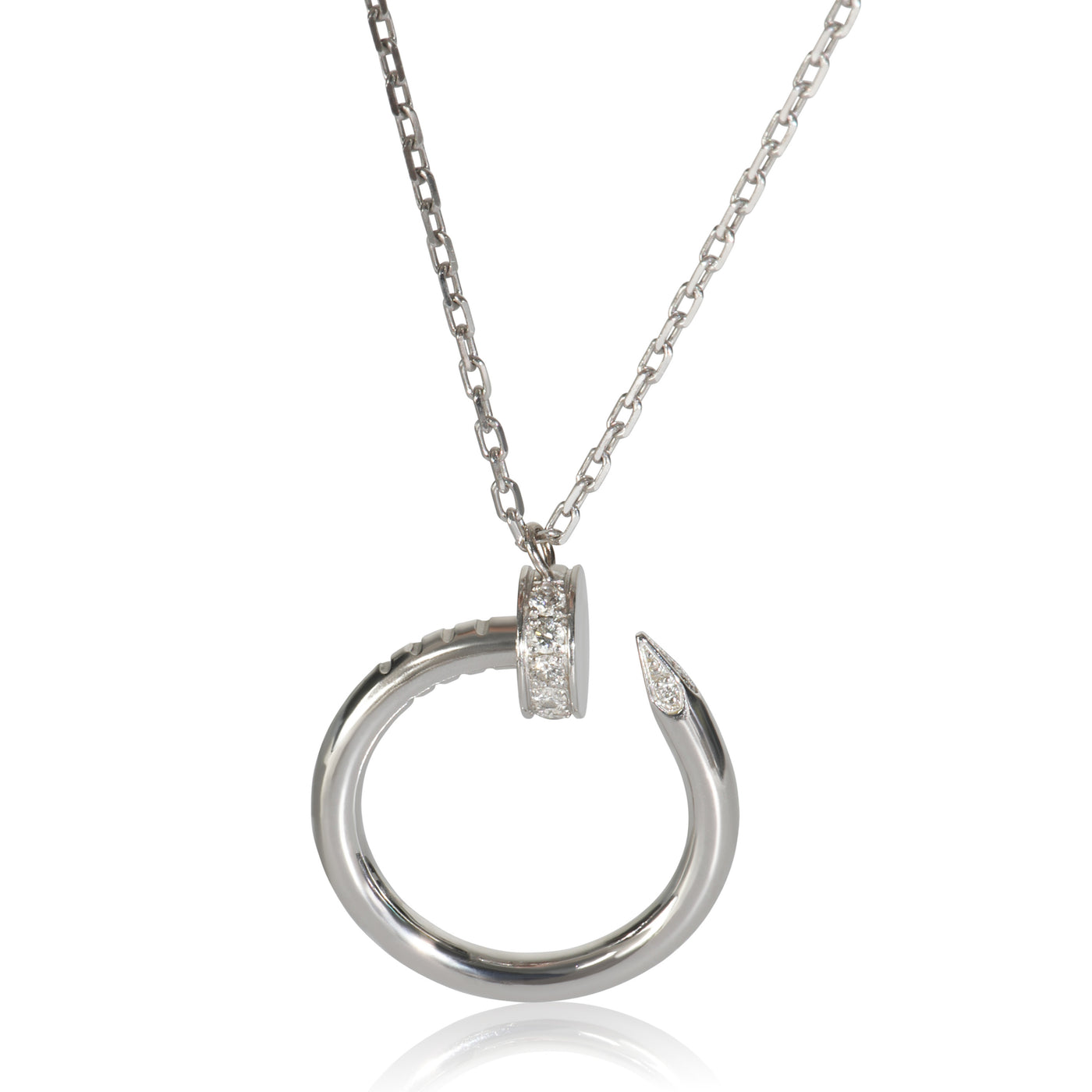 Cartier White Gold Diamond Juste Un Clou Necklace 18k