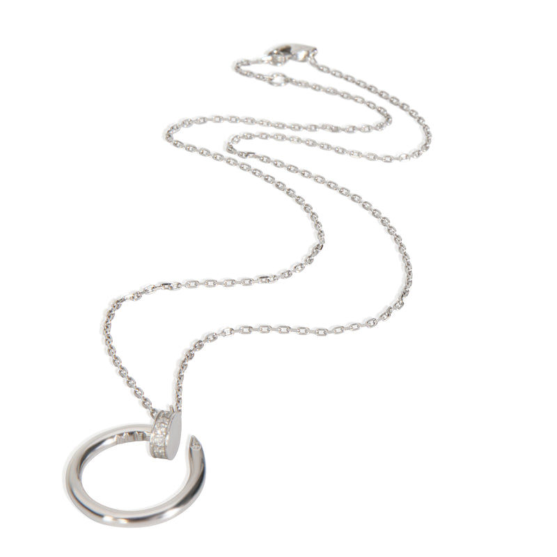 Cartier White Gold Diamond Juste Un Clou Necklace 18k