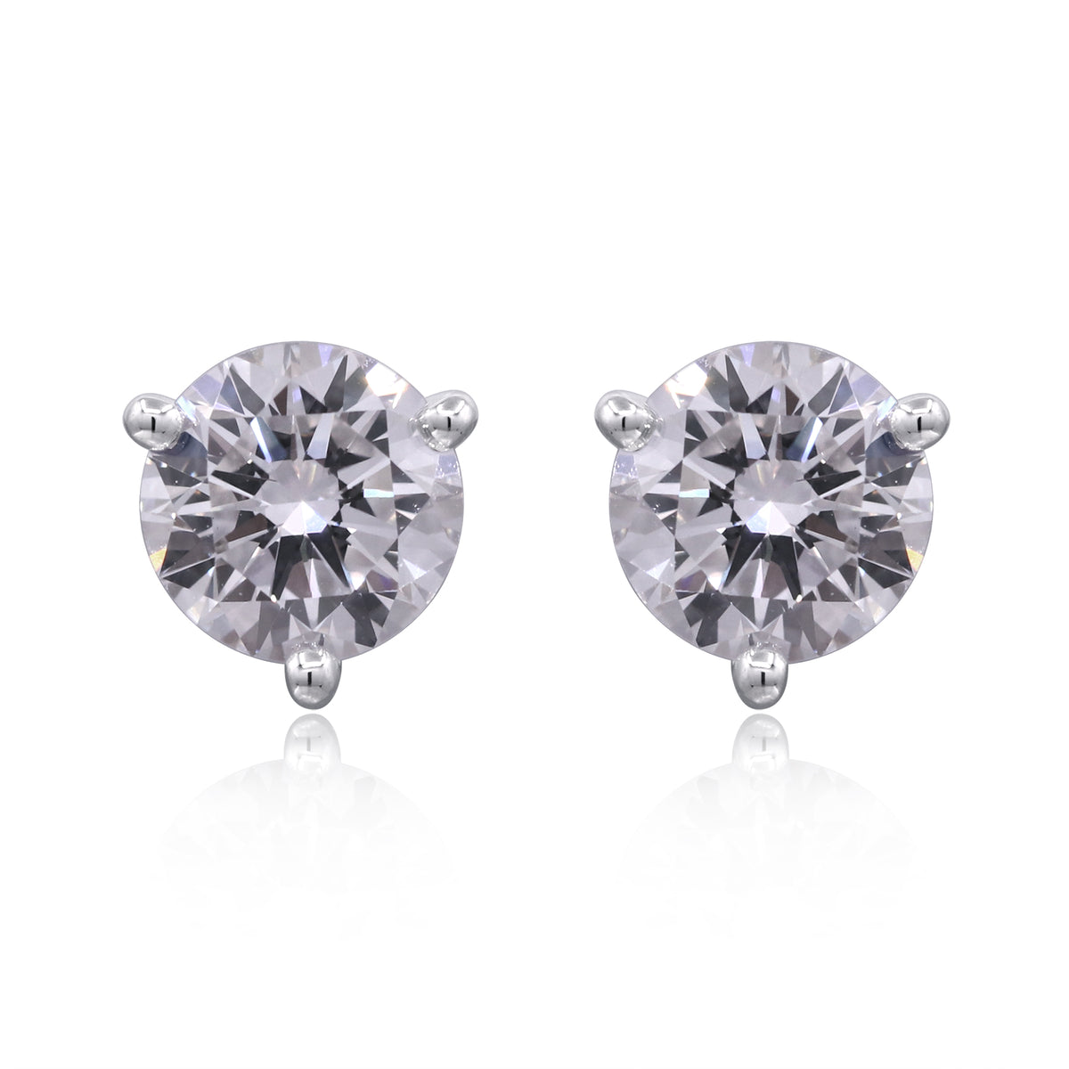 2.06 Ctw White Gold Lab-Grown Diamond Earrings 14k
