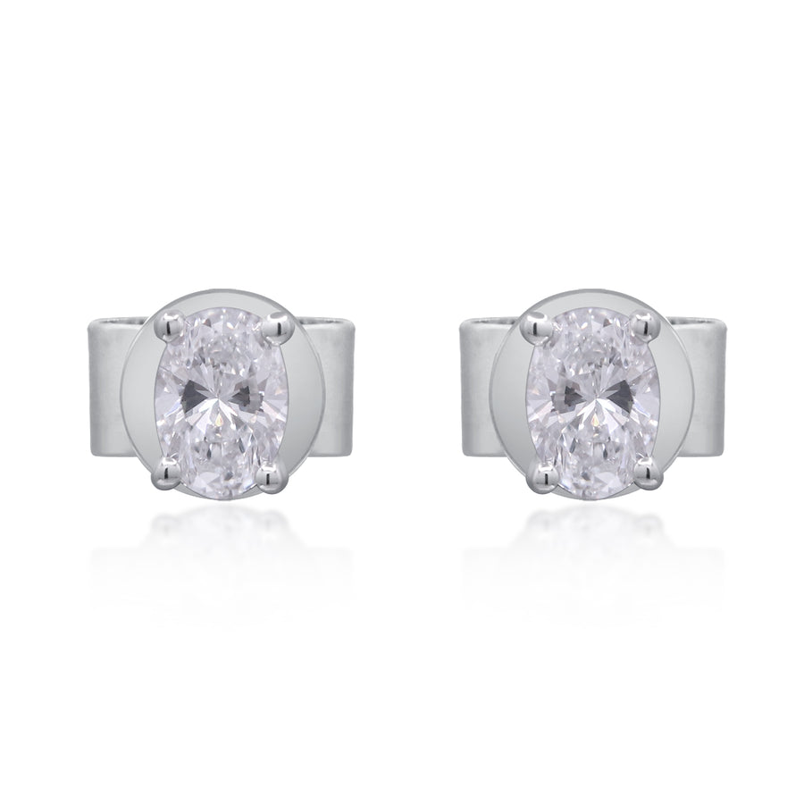 0.5 Ctw White Gold Lab-Grown Diamond Earrings 14k