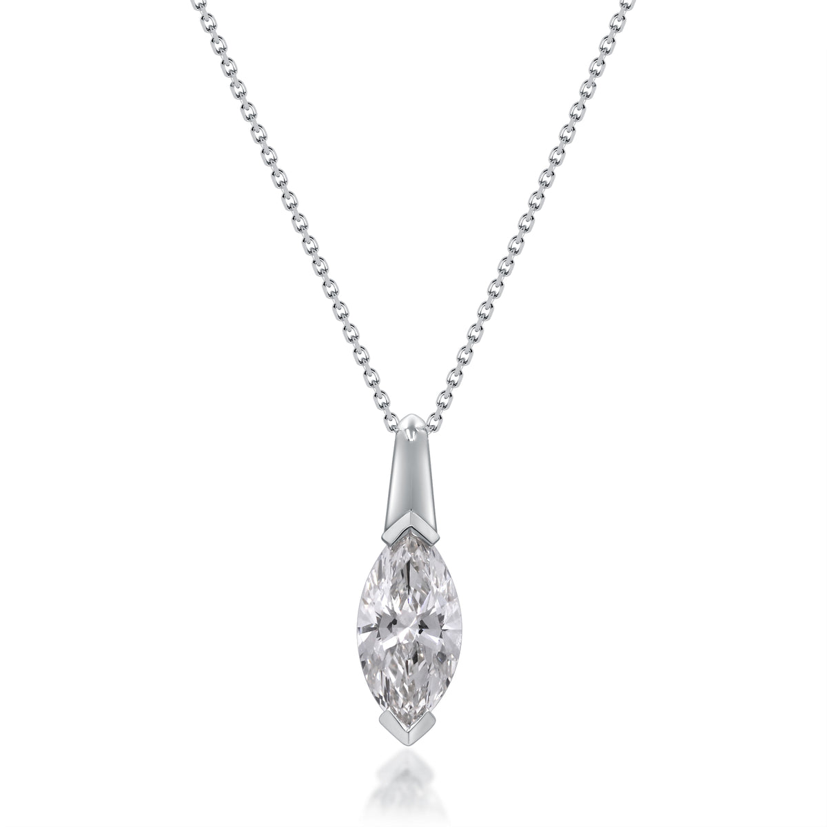 1.67 Ctw White Gold Lab-Grown Diamond Pendant 14k