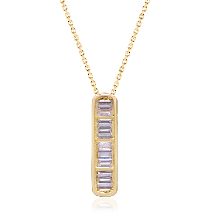 0.88 Ctw Yellow Gold Lab-Grown Diamond Pendant 14k