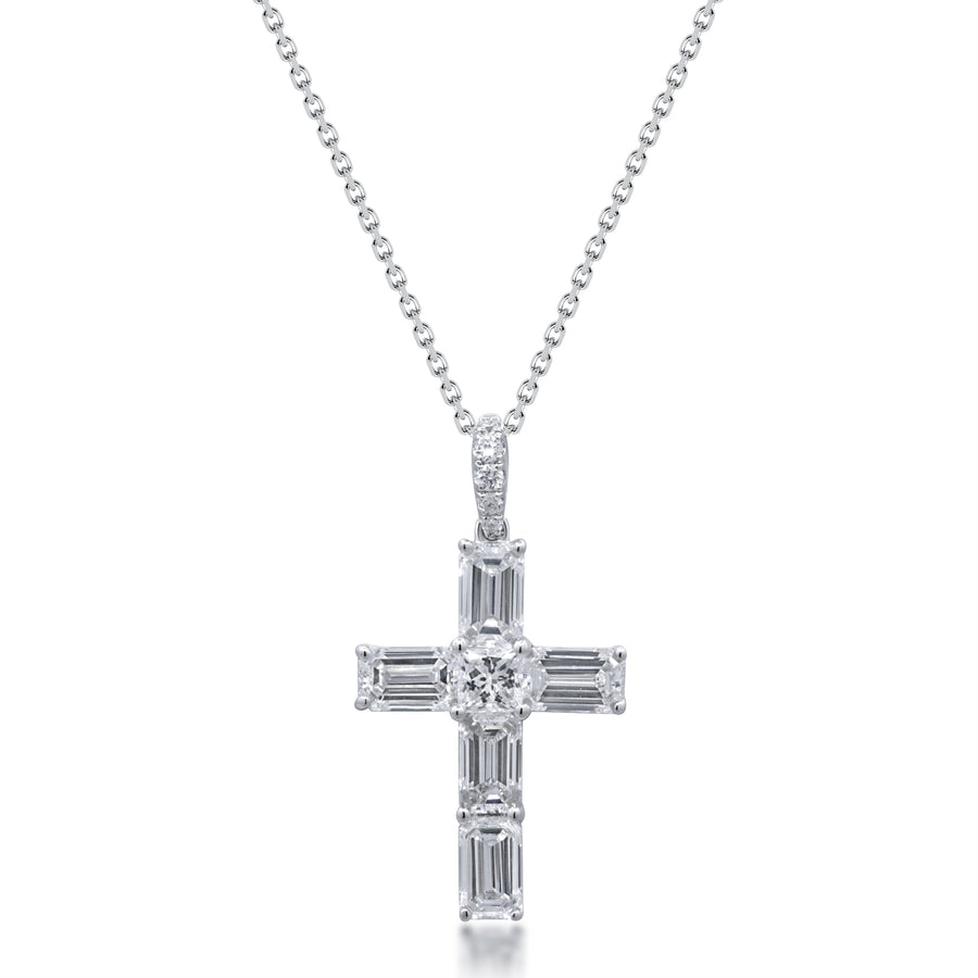 1.76 Ctw White Gold Lab-Grown Diamond Pendant 14k