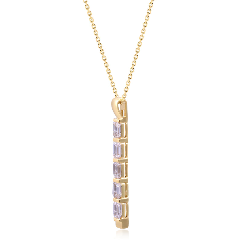 1.2 Ctw Yellow Gold Lab-Grown Diamond Pendant 14k