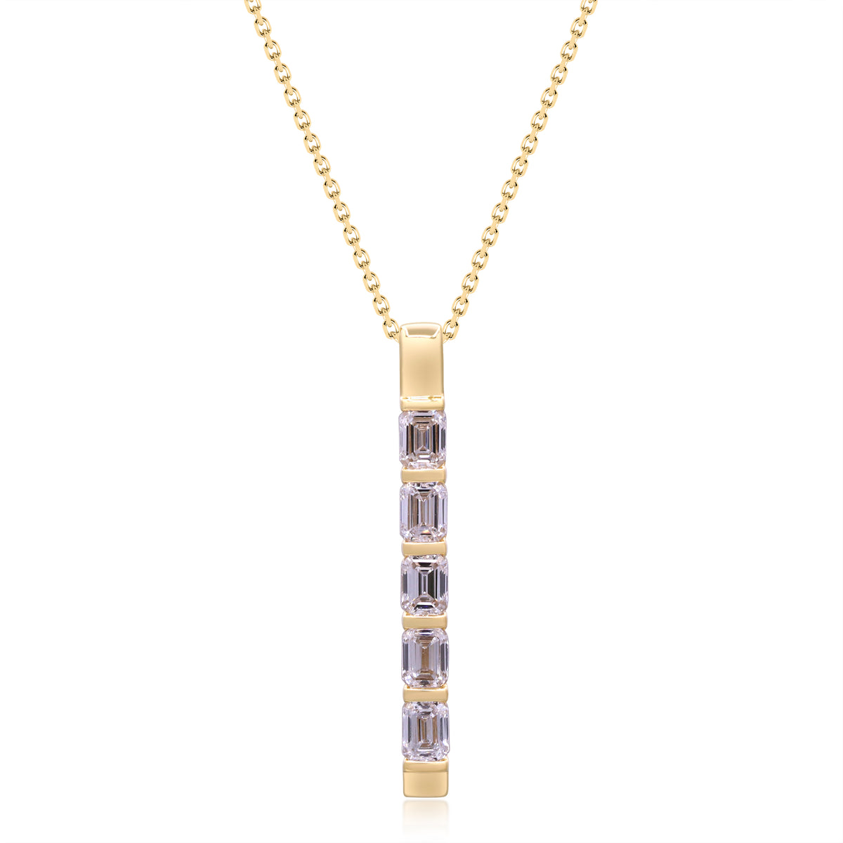 1.2 Ctw Yellow Gold Lab-Grown Diamond Pendant 14k