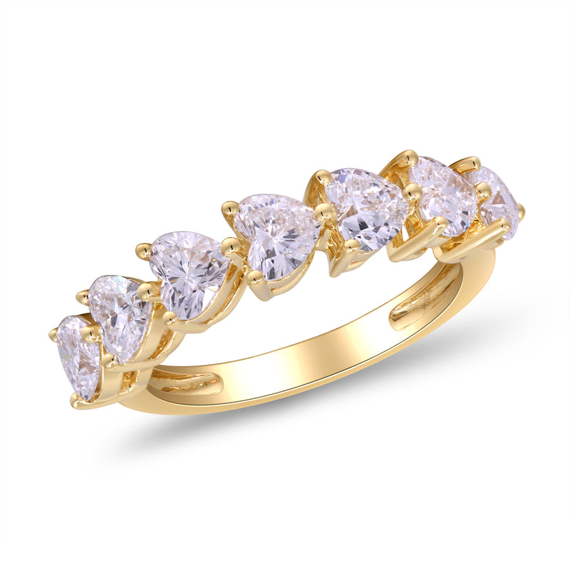 2.15 Ctw Yellow Gold Lab-Grown Diamond Ring 14k Rings