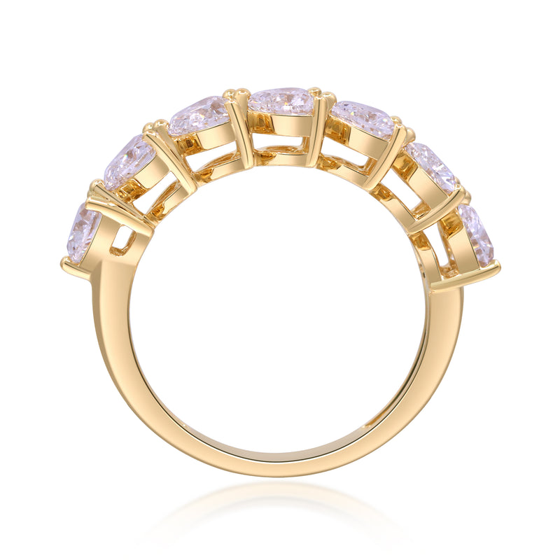 2.15 Ctw Yellow Gold Lab-Grown Diamond Ring 14k Rings
