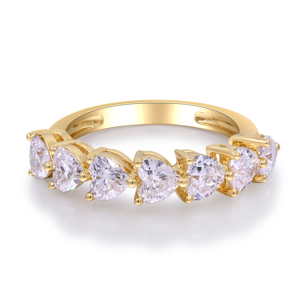 2.15 Ctw Yellow Gold Lab-Grown Diamond Ring 14k Rings