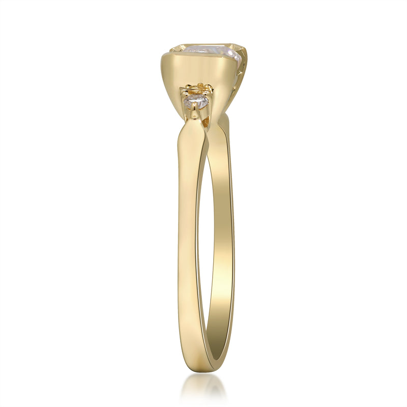 1.11 Ctw Yellow Gold Lab-Grown Diamond Ring 14k Rings