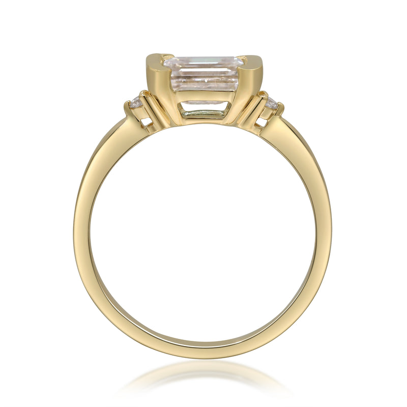 1.11 Ctw Yellow Gold Lab-Grown Diamond Ring 14k Rings
