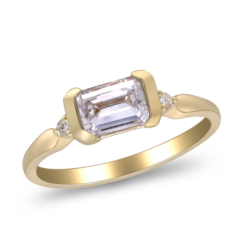 1.11 Ctw Yellow Gold Lab-Grown Diamond Ring 14k Rings