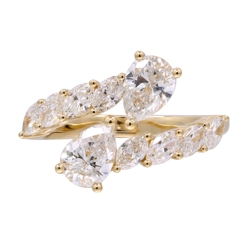 2.13 Ctw Yellow Gold Lab-Grown Diamond Ring 14k Rings