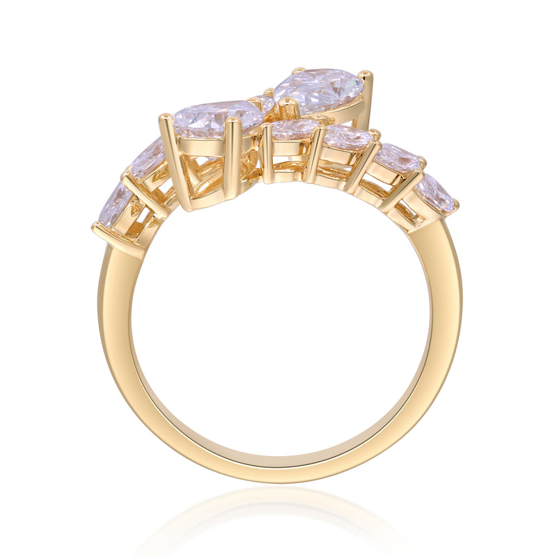 2.13 Ctw Yellow Gold Lab-Grown Diamond Ring 14k Rings