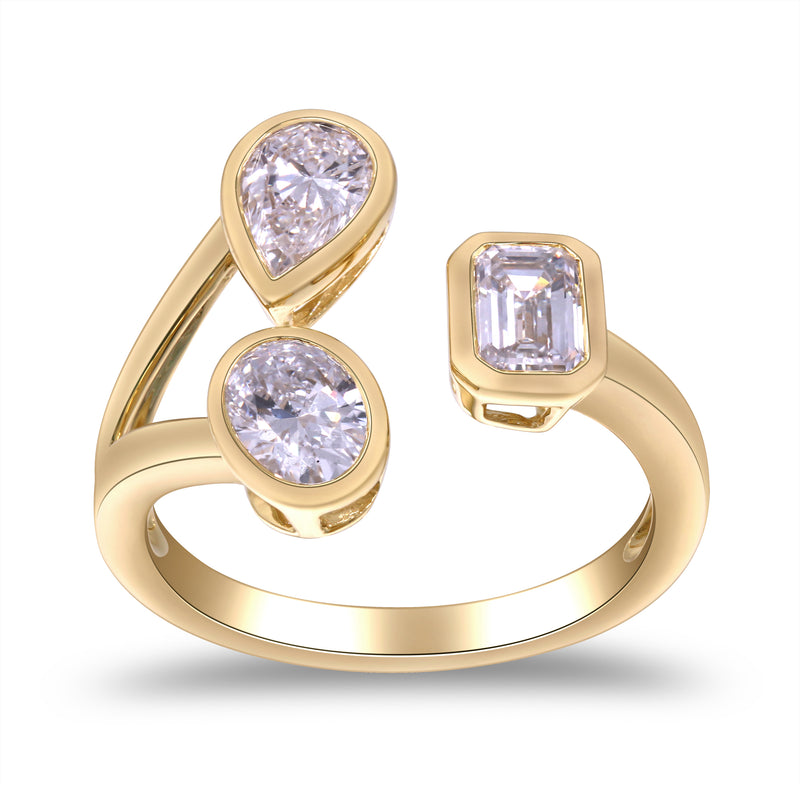 1.52 Ctw Yellow Gold Lab-Grown Diamond Ring 14k Rings