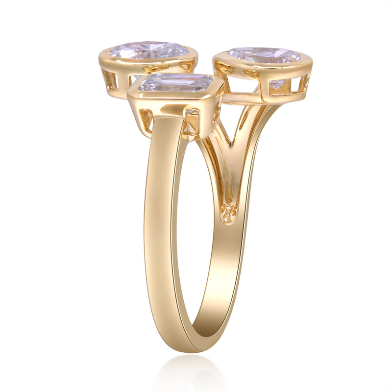 1.52 Ctw Yellow Gold Lab-Grown Diamond Ring 14k Rings