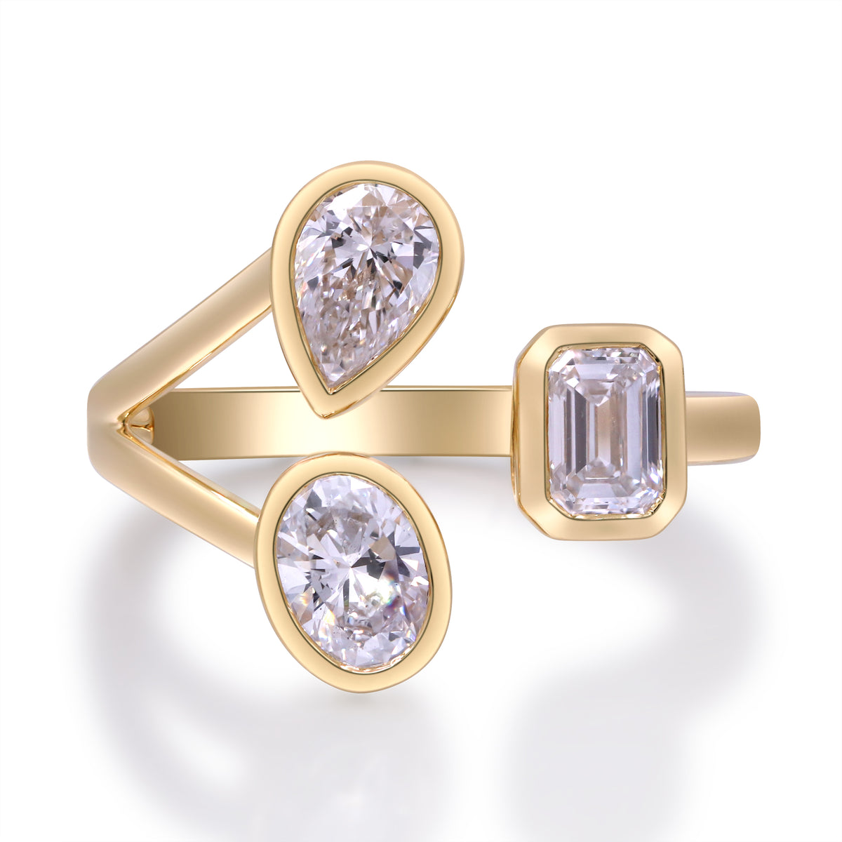 1.52 Ctw Yellow Gold Lab-Grown Diamond Ring 14k Rings