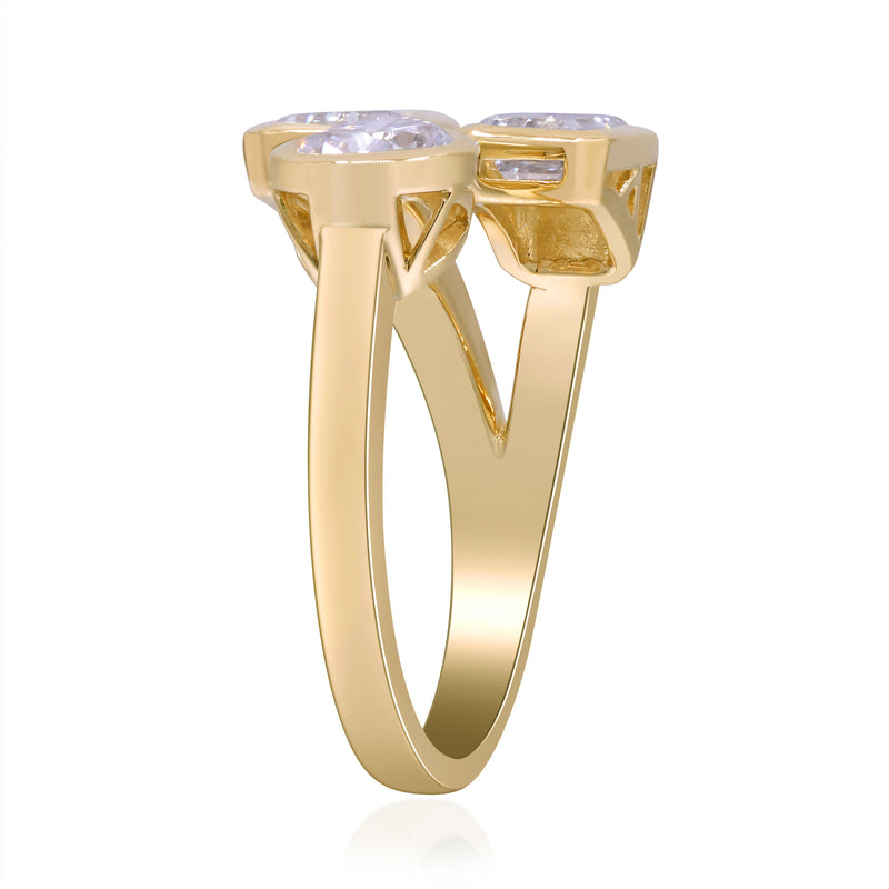 1.95 Ctw Yellow Gold Lab-Grown Diamond Ring 14k Rings
