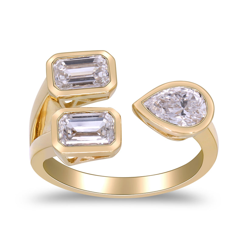 1.95 Ctw Yellow Gold Lab-Grown Diamond Ring 14k Rings