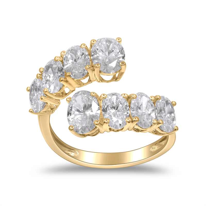 3.76 Ctw Yellow Gold Lab-Grown Diamond Ring 14k Rings